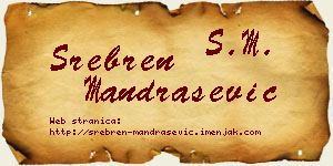 Srebren Mandrašević vizit kartica